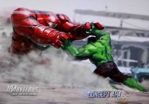 Imagem Conceitual - Homem de Ferro e Hulk